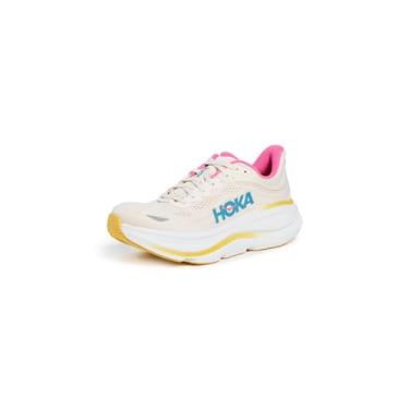 Imagem de HOKA Clifton 9 Tênis de corrida feminino, Alabastro/bétula, 40