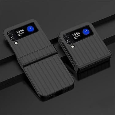 Imagem de Capa dura com pintura metálica para Samsung Galaxy Z Flip 4 5 5G Flip4 Flip5 Mala Design Proteção Capa dobrável, preta, para Samsung Z Flip5