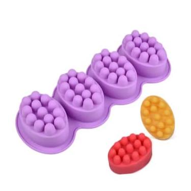 Imagem de Molde De Silicone Para Sabonete 4 Cavidades | Forma De Bolinhas | Ideal Para Saboaria | ProduçãO De Sabonetes Redondos Artesanais