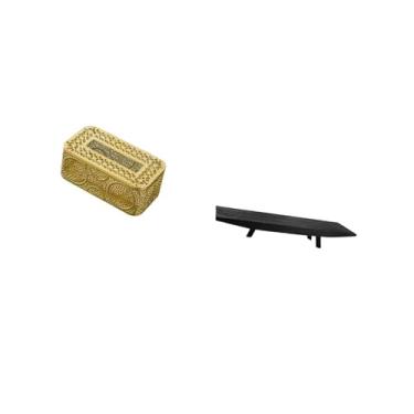 Imagem de Fenteer Elegante Suporte para Papel de Seda E Bandeja de Madeira para Servir, para Banheiro, Restaurante, Tigela de Lanche Decorativa Rústica, Despensa de Cas