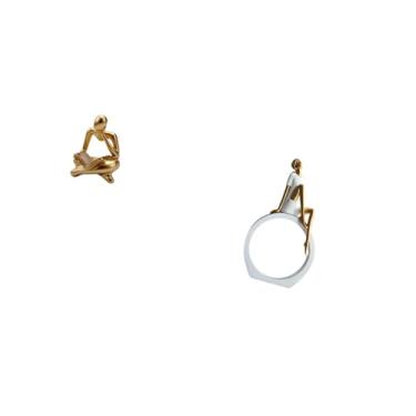 Imagem de Fenteer Estatueta de Pensadora Abstrata, Estátua Feminina, Decoração para Mesa, Sala de Estar, Prateleira, Escritório, Estante, Quarto, Leitores,