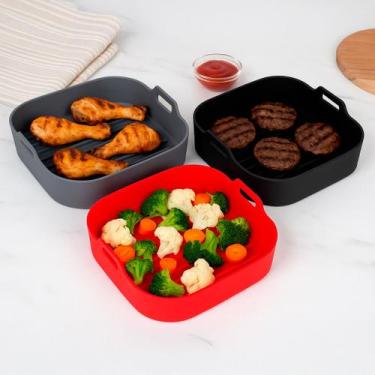 Imagem de Forma de Silicone Para Airfryer  Reutilizável, Resiste até 220C Alta R