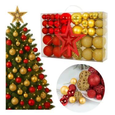 Imagem de BEMMY Enfeites de Bolas de Natal, Decoração de árvore de Natal, Enfeites para Festa e Casa (101, Mistura de cores). A única Loja Autorizada é a "Bemmy-BR". A Loja "Adore Homedecor" Não é Autorizada!