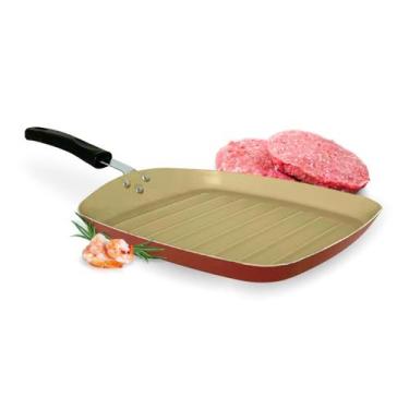 Imagem de Grill Bistequeira Frigideira Antiaderente - Alumínios Portela