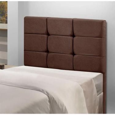 Imagem de Cabeceira Estofada Cama Box Solteiro 0.90 Julia Suede Star Confort Café