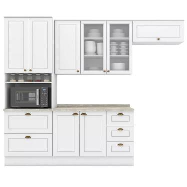 Imagem de Cozinha Modulada 5 Pecas 272 Cm Ce171 Americana Branco Calcare Henn Branco Calcare