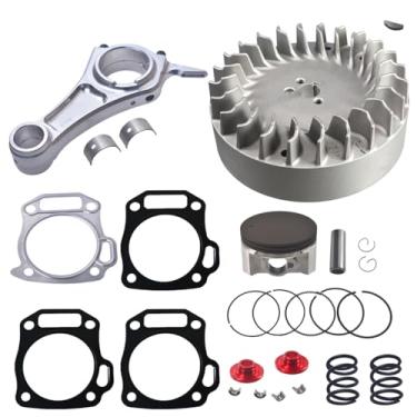 Imagem de Kit de haste de tarugo de volante de alumínio (3.308) com tampa plana revestida de cerâmica de 70 mm para motores Hemi Predator 212cc/196cc