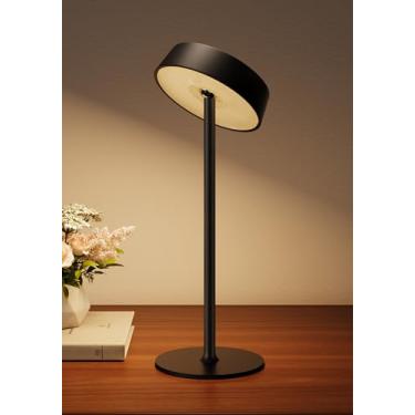 Imagem de Lâmpada sem fio, à prova d'água ao ar livre, controle de toque regulável, 3 temperaturas de cor, portátil operado por bateria, RGB, função de memória LED, lâmpada de mesa recarregável, luminária de