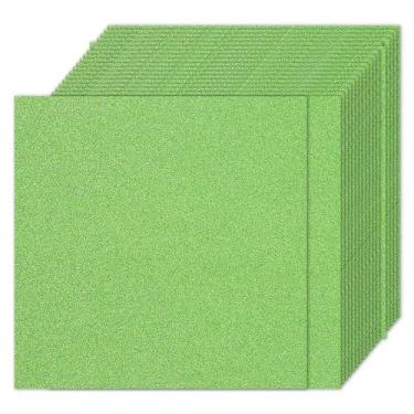 Imagem de Papel cartolina brilhante PATIKIL 40 folhas verde claro 250gsm