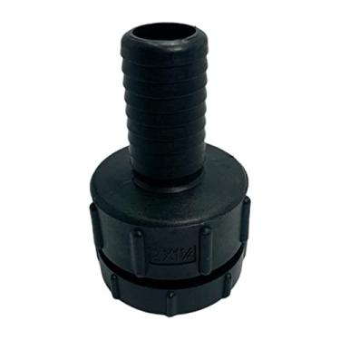 Imagem de Adaptador de conector de tanque IBC preto 62 mm de diâmetro | Material polipropileno PP | Serve para vários barris | para barris Shuchi e coreano | Conecta com segurança - preto, 32 mm