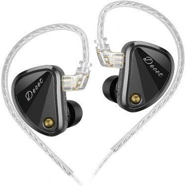 Imagem de KZ Decet Array Fones de ouvido dinâmicos com driver de 10 unidades – fones de ouvido intra-auriculares com cabos substituíveis, experiência de som imersiva (sem microfone, padrão preto)