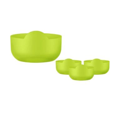 Imagem de Kit 4 Super Bowl Amarelo Neon 475Ml Plástico Premium