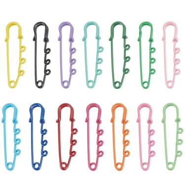 Imagem de SUNNYCLUE 1 caixa 30 peças 15 cores alfinetes de segurança broche kilt broche branco amarelo ferro metal 3 furos 5 cm prendedor broches achados para cobertores, chapéus, roupas, joias, crachá