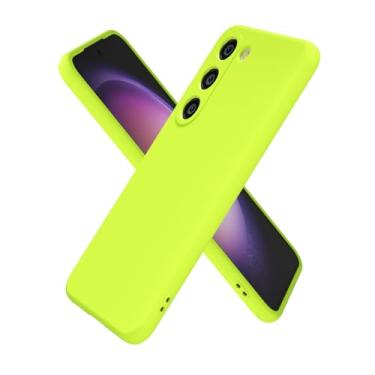 Imagem de oakxco Capa de silicone para Samsung Galaxy S23, ultrafina e fina para mulheres e meninas, cor lisa lisa minimalista estética fofa design feminino, gel de borracha macia TPU com capa para câmera