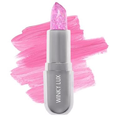 Imagem de Winky Lux Bálsamo para confetes com glitter lavanda – Protetor labial hidratante ph, tonalidade rosa natural com mudança de cor de pH, hidrata e suaviza os lábios enquanto deixa um tom rosa