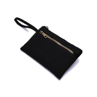 Imagem de Clutch feminina nova bolsa envelope de tecido - bolsa de armazenamento casual com forro simples, Preto, Small