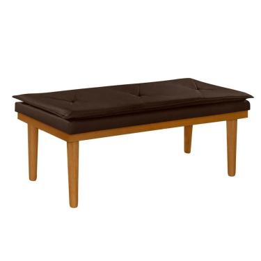 Imagem de Banco Recamier Madri Pilow Linho Preto 1,00mts Lar & Estilo Marrom