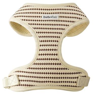 Imagem de Bobotails Peitoral para cães de grão pequeno com conjunto de clipe de coleira em D – tecido acolchoado macio ajustável ajustável e de poliéster para cães pequenos Chihuahua, Pomerânia e Yorkshire