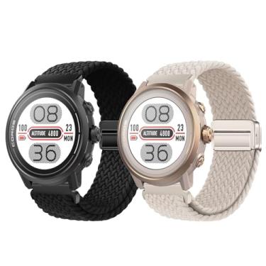 Imagem de LeyuBand Pulseiras magnéticas de nylon de 20 mm compatíveis com Coros PACE 2/APEX 2/APEX de 42 mm para homens e mulheres