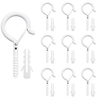 Imagem de Benvo 10 peças para uso ao ar livre Q-Hanger de fácil liberação com ganchos de luz de Natal com fivela segura para cordão de luzes de Ano Novo, fio de LED externo e ganchos de luz de fada para garagem em casa