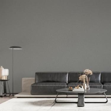 Imagem de HorryHaus Papel de parede texturizado cinza, papel de parede de vinil autoadesivo removível para paredes, móveis e armários, papel de parede DIY para decoração de casa amigável para locatários um