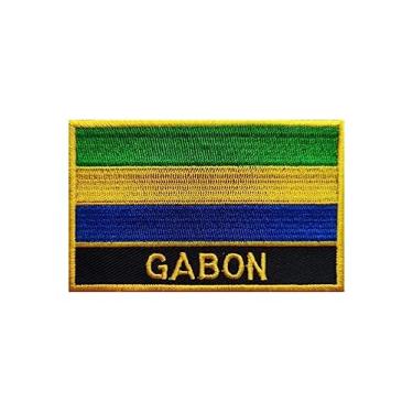 Imagem de Uijokdef 1 PÇ Patch de bandeira multinacional bordado a ferro ou costurado em bordado tático militar nacional multinacional (Gabão)