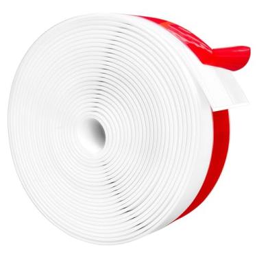 Imagem de WEZKYLCG Vedação de porta de decapagem climática, rolha de silicone para varredura de porta, tira de vedação de isolamento de forte aderência, fita de vedação de rascunho para portas inferiores