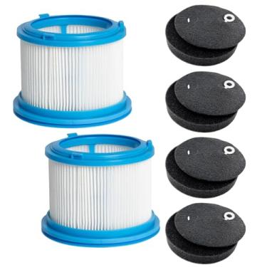 Imagem de Pacote com 2 filtros HEPA de substituição para Bissell PowerClean FurGuard 280W, FurFinder 200W e aspirador sem fio autônomo PowerClean 200W, 2 filtros HEPA e 4 almofadas de pré-filtro, NO.1646969 e