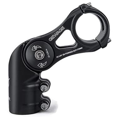 Imagem de GEWAGE Haste de bicicleta – Haste de bicicleta ajustável de 130 graus - 75 mm, 90 mm, 130 mm, para guidão de 31,8 mm, adequado para a maioria das mountain bike, bicicleta de estrada, BMX (XT-A825D-75)