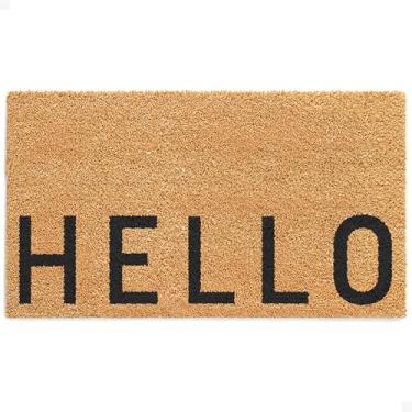 Imagem de THEODORE MAGNUS Tapete de porta - Tapete de boas-vindas para porta da frente com suporte antiderrapante - Capacho de fibra de coco durável - perfeito para entrada externa e tapete de entrada - externo