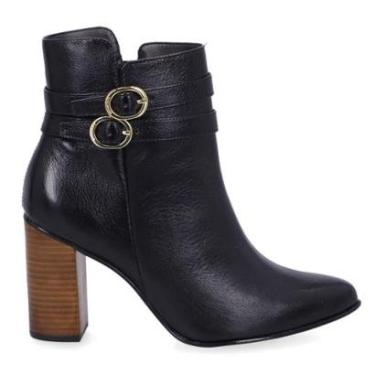 Imagem de Bota Luz da Lua Cano Curto Couro Feminina-Feminino