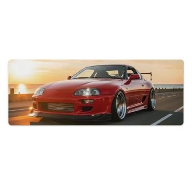 Imagem de HouLaiZhe JDM Sup Sports Extreme Speed Sunset Gaming Mouse Pads JDM Car Desk Pads Grandes Mousepads para teclado de mesa Tapete de computador 30 x 80 cm