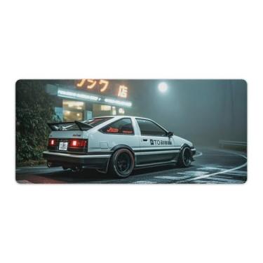 Imagem de JDM Tapete de mouse grande para jogos JDM carro esportivo Ae86 base de borracha antiderrapante acessórios de computador suprimentos bloco de escrita para escritório casa 40 x 90 cm