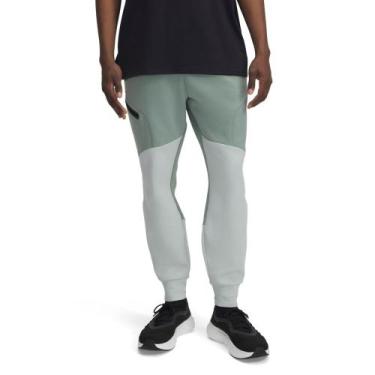 Imagem de Calça de Treino Under Armour Unstoppable Fleece Masculina, Verde, G