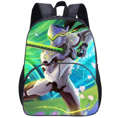 Imagem de Mochila escolar de anime Overwatch para estudante 30x13x40cm