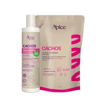 Imagem de Kit Gelatina 300ml e Refil Ativador 500ml cachos Apice