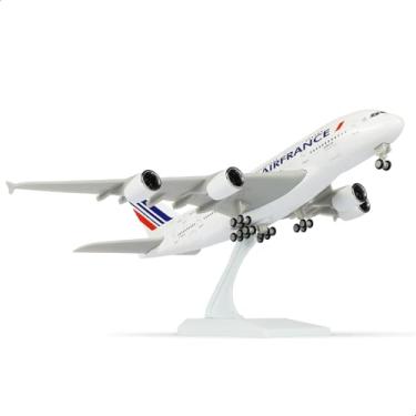 Imagem de QIYUMOKE 1/240 Compatible for Air France A380 Airplane Model Kit (30cm L) for Airbus A380 Resin Plane Model with Display Stand for Adult Aviation Gift or Display Decoration