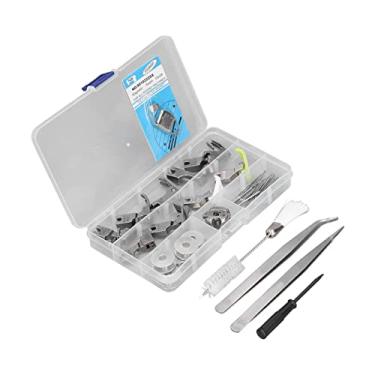 Imagem de Estink Pé de Pressão, Conjunto de Pé de Pressão de Substituição Em Aço Inoxidável para Máquinas de Costura Industriais, Com Caixa para Fácil Armazenamento e Transporte