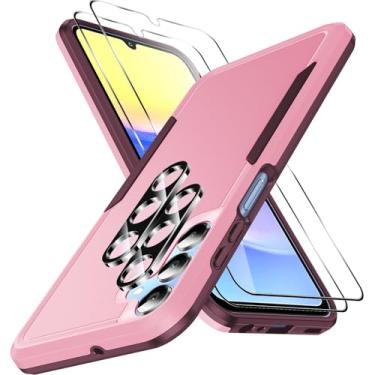 Imagem de Capa compatível com Samsung A15-5G: Capa para celular Galaxy A15 5G, antiderrapante, resistente, à prova de choque, proteção desbloqueada para A 15, rosa