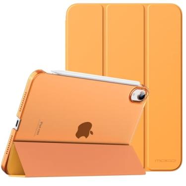 Imagem de MoKo Capa protetora compatível com novo iPad mini 6 8,3 polegadas 2021 - iPad mini 6ª geração capa protetora com suporte de visualização de três dobras carro dormir / acordar capa inteligente com