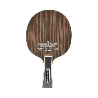 Imagem de Raquete De Tênis De Mesa Em Ébano Dalbergia 5 Camadas 6.2mm Com Cabos 