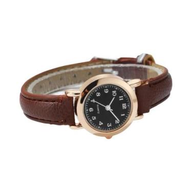 Imagem de Relógio feminino moda pequena árabe relógios de quartzo pulseira de co