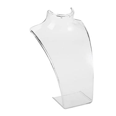 Imagem de Acouto Exibição de Manequim de Jóias Colar Brinco Titular Manequim Busto Modelo Loja Jóias Exibição Rack () Busto Suporte (Transparente)