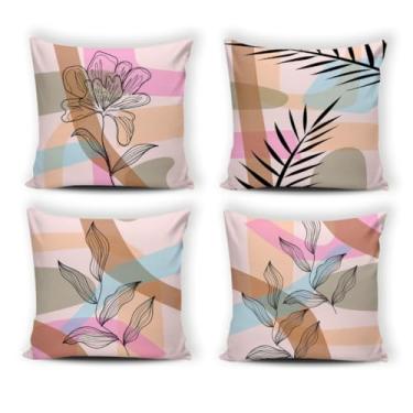 Imagem de Kit 4 Almofadas Digitais Cheias 42x42cm – Capas Sublimação Oxford Personalizadas, Zíper Invisível, Sofá e Cama(134)