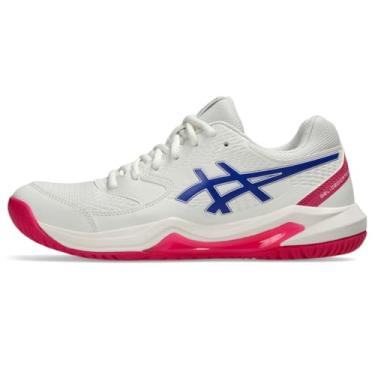 Imagem de ASICS Tênis feminino Gel-Dedicate 8 Pickleball, Creme/cobalto escuro, 10.5 Wide