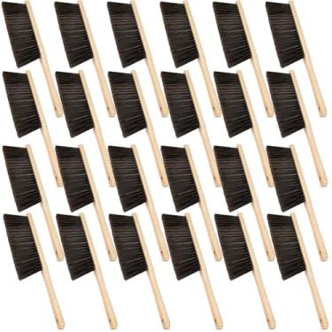 Imagem de Tioncy 24 peças de escova de madeira para poeira banco de vassoura manual de cerdas macias para limpeza de móveis ao ar livre com cabo de madeira longo para limpeza de carro, cama, sofá, lareira e