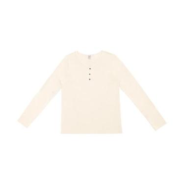 Imagem de Blusa Feminina Com Botões Manga Longa Rovitex Bege, GG, Bege