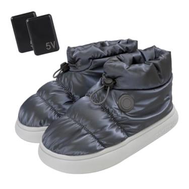 Imagem de Botas aquecidas, sapatos aquecidos recarregáveis ​​,Bota de neve de inverno antiderrapante aquecida | Sapatos elétricos para aquecer os pés, sapatos térmicos para os pés, inverno confortável deve ter,