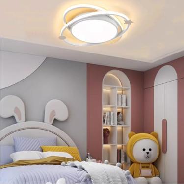 Imagem de Luminária de teto LED dimerizável com controle remoto, 40*40*5cm - 30W - 2400LM, 50*50*5cm - 40W - 3200LM, 60*60*5cm - 36W - 4800LM. Luminária acrílica para sala de estar, quarto infantil, b