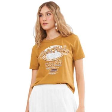 Imagem de Camiseta Colcci Casual Feminina, Marrom claro, M